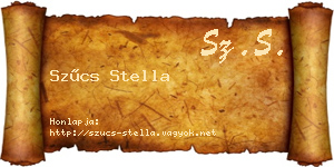 Szűcs Stella névjegykártya