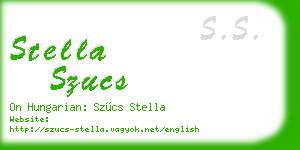 stella szucs business card