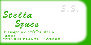 stella szucs business card